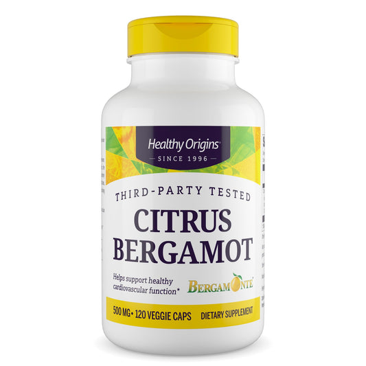 Healthy Origins Citrus Bergamot capsules with polyphenol-rich formula for heart support