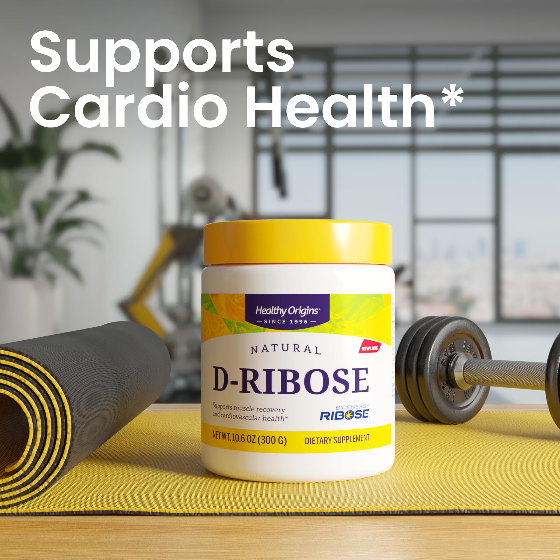 Healthy Origins D-Ribose Powder dissolving in water for quick mix
