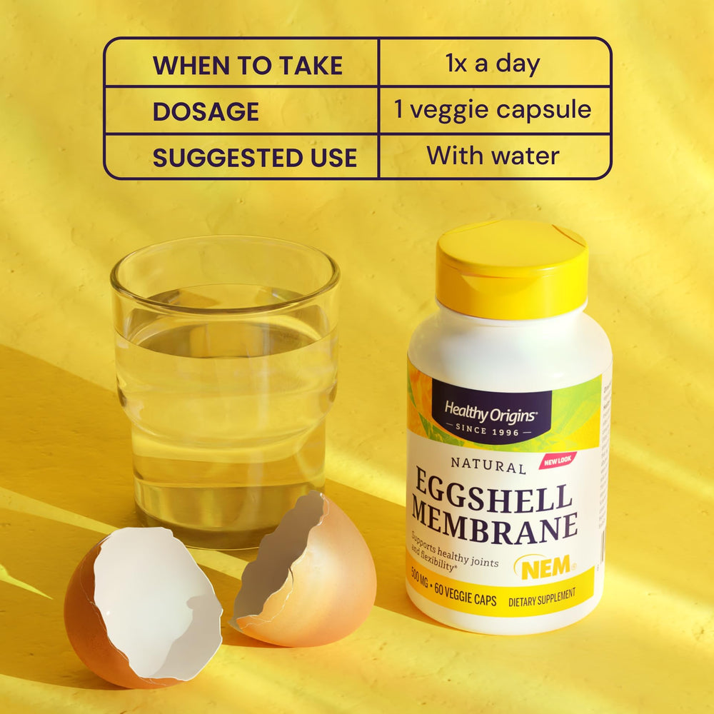 Brand logo of Healthy Origins eggshell membrane conveying trusted joint health.