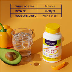Healthy Origins bottle with non-GMO badge signals non-GMO vitamin E