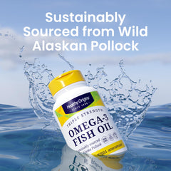 Healthy Origins omega-3 softgels in bottle for easy daily intake