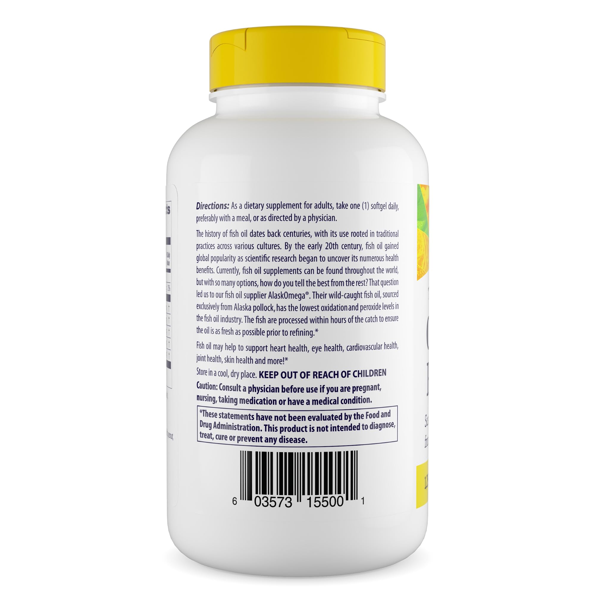 Healthy Origins omega-3 softgels close-up, a single capsule ready for daily use