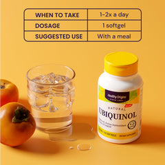 Healthy Origins Ubiquinol 100mg USA-made packaging highlight quality