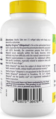 Healthy Origins ubiquinol bottle label detail highlighting Kaneka Ubiquinol ingredient