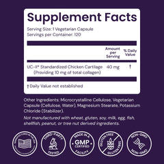 Healthy Origins UC-II 40 mg capsules close-up showing veggie caps