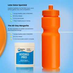 Runner with HYDROPRO during outdoor activity for electrolyte replenishment