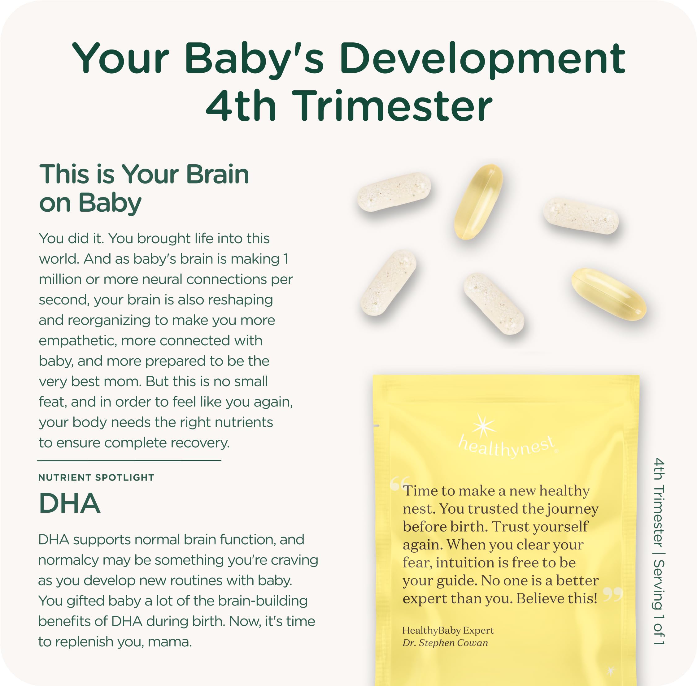 HealthyNest lifestyle scene of taking vitamins at home during pregnancy