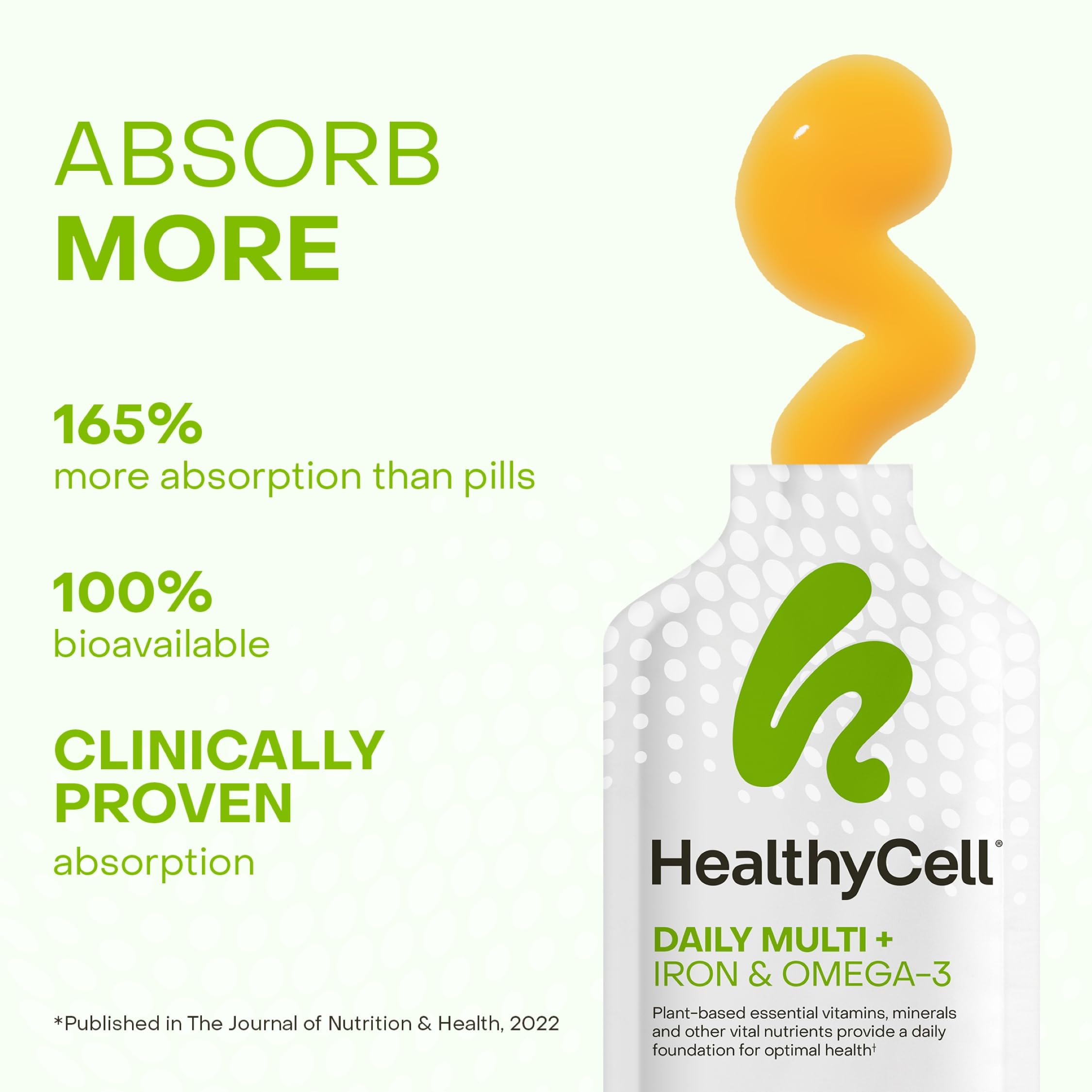 HealthyCell all-in-one gel packs replace multiple pills for convenient daily nutrition.