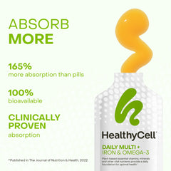 HealthyCell all-in-one gel packs replace multiple pills for convenient daily nutrition.