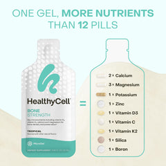 HealthyCell Bone Strength all-in-one formula replaces multiple pills.