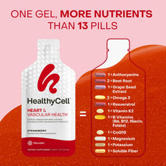 HealthyCell CoQ10 and omega-3 in a compact gel offer convenient support.