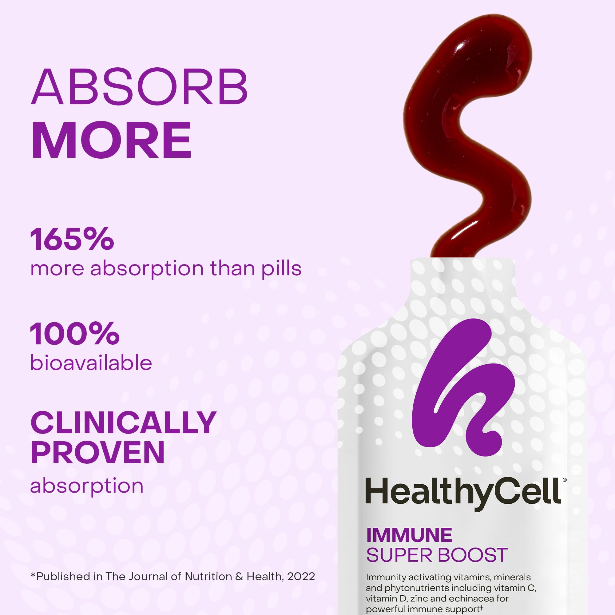 HealthyCell gel pack open and ready for a quick daily dose.