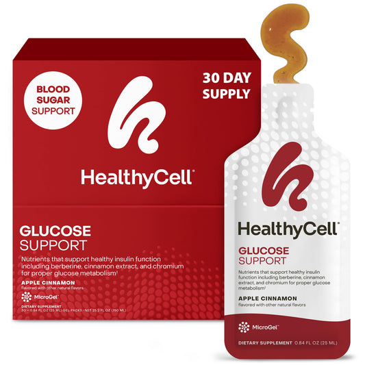 HealthyCell Glucose Support apple cinnamon gel pack for daily balance