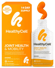 HealthyCell Joint Health MicroGel bottle pour, convenient daily mobility support.