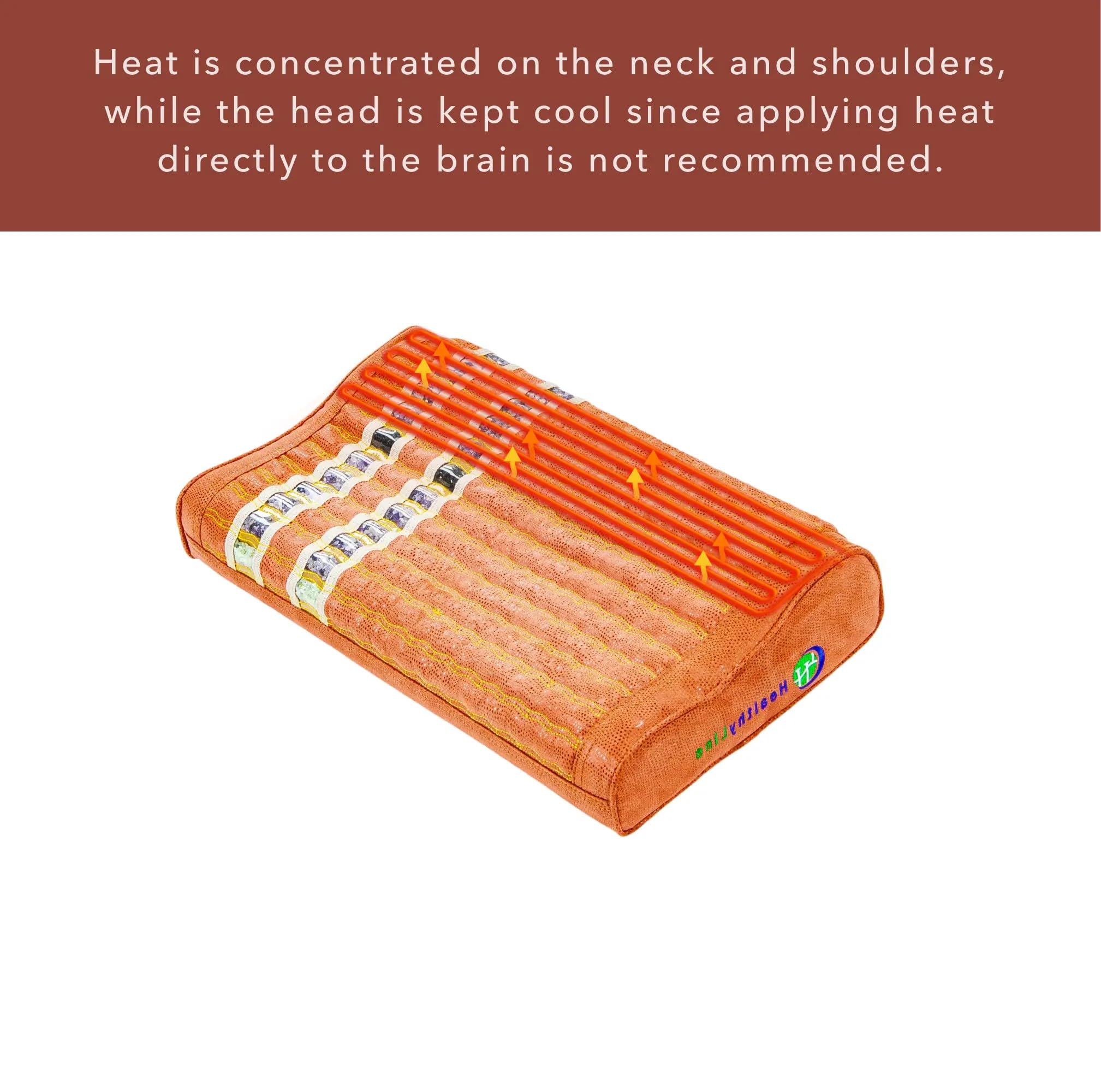 HealthyLine obsidian crystals embedded delivering a firm neck support surface