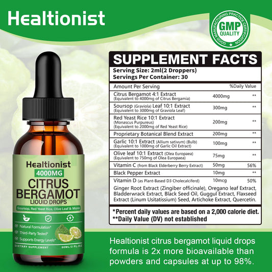 Healtionist drops with dropper close-up highlighting fast absorption benefits