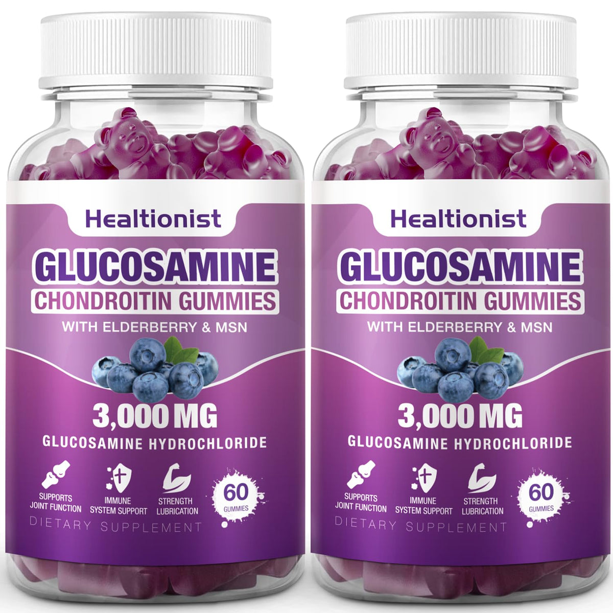 Healtionist 2 pack bottle front for joint support and easy daily use