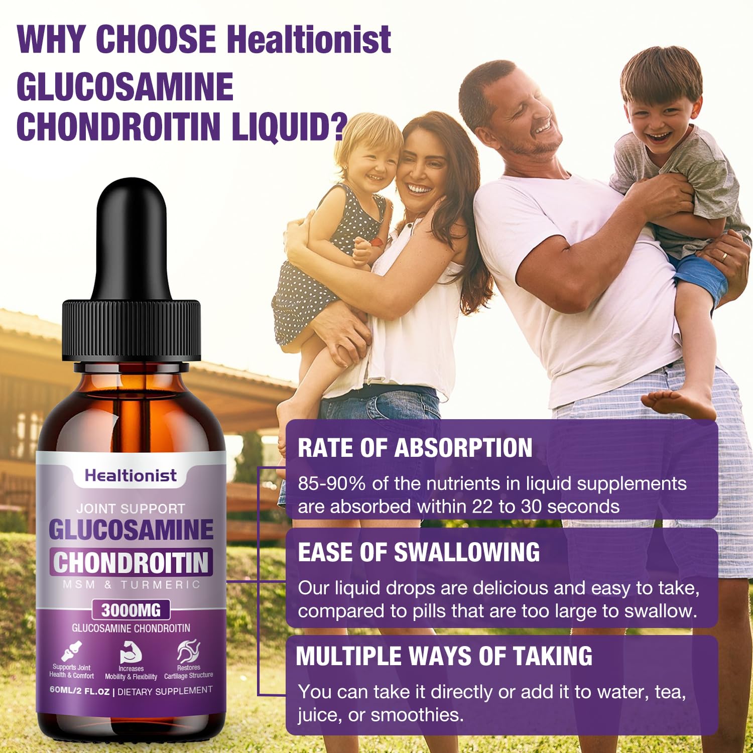 Healtionist supplement ingredients label close-up highlights natural extracts