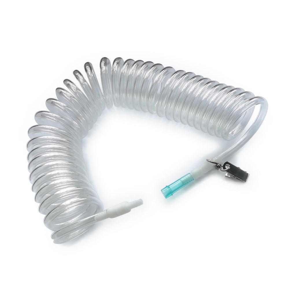 Healva 12ft oxygen tubing with clip for tangle-free mobility and easy attachment.