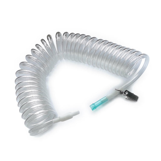Healva 12ft oxygen tubing with clip for tangle-free mobility and easy attachment.