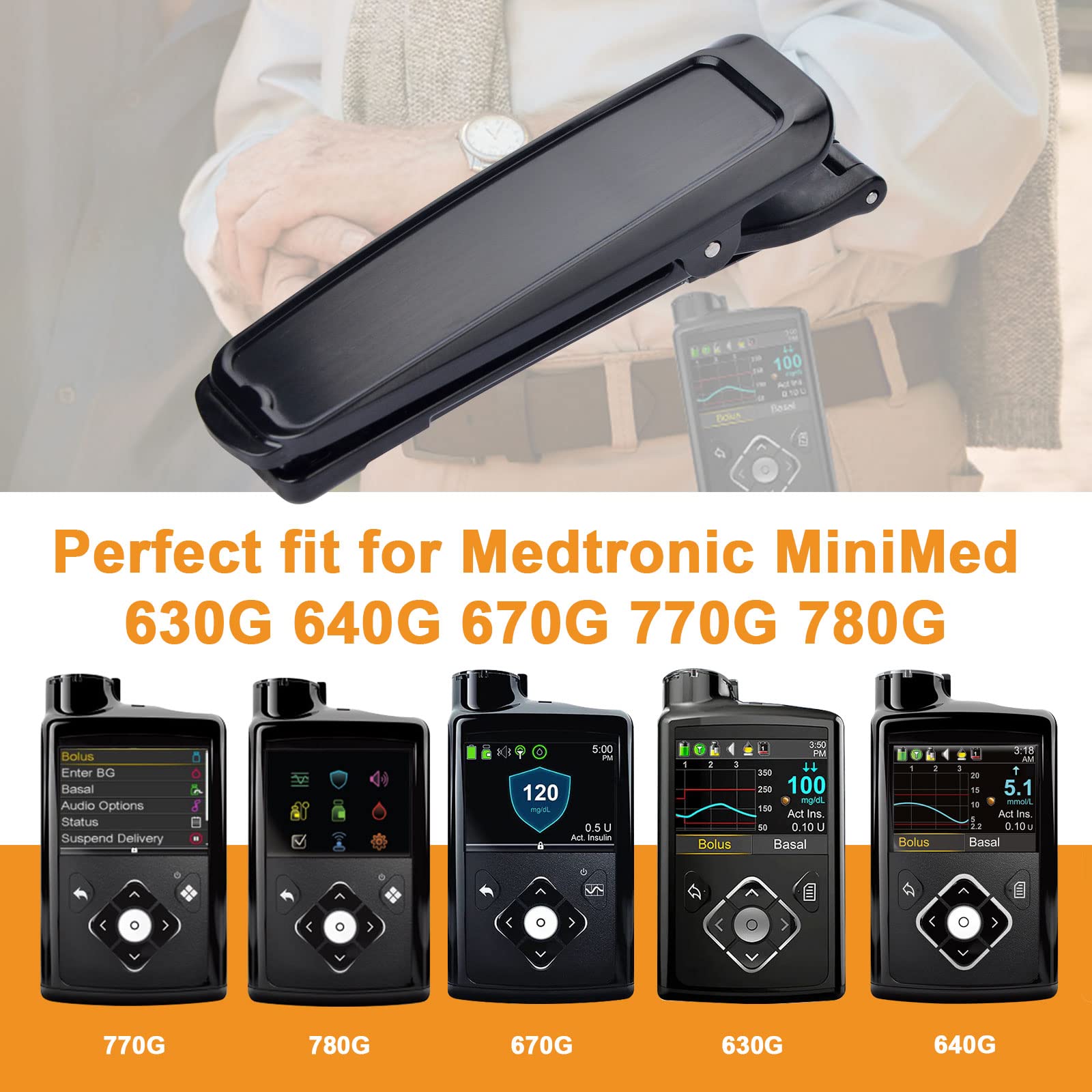 Healvaluefit insulin pump clip buckle grip emphasizes enhanced hold on belts and pants
