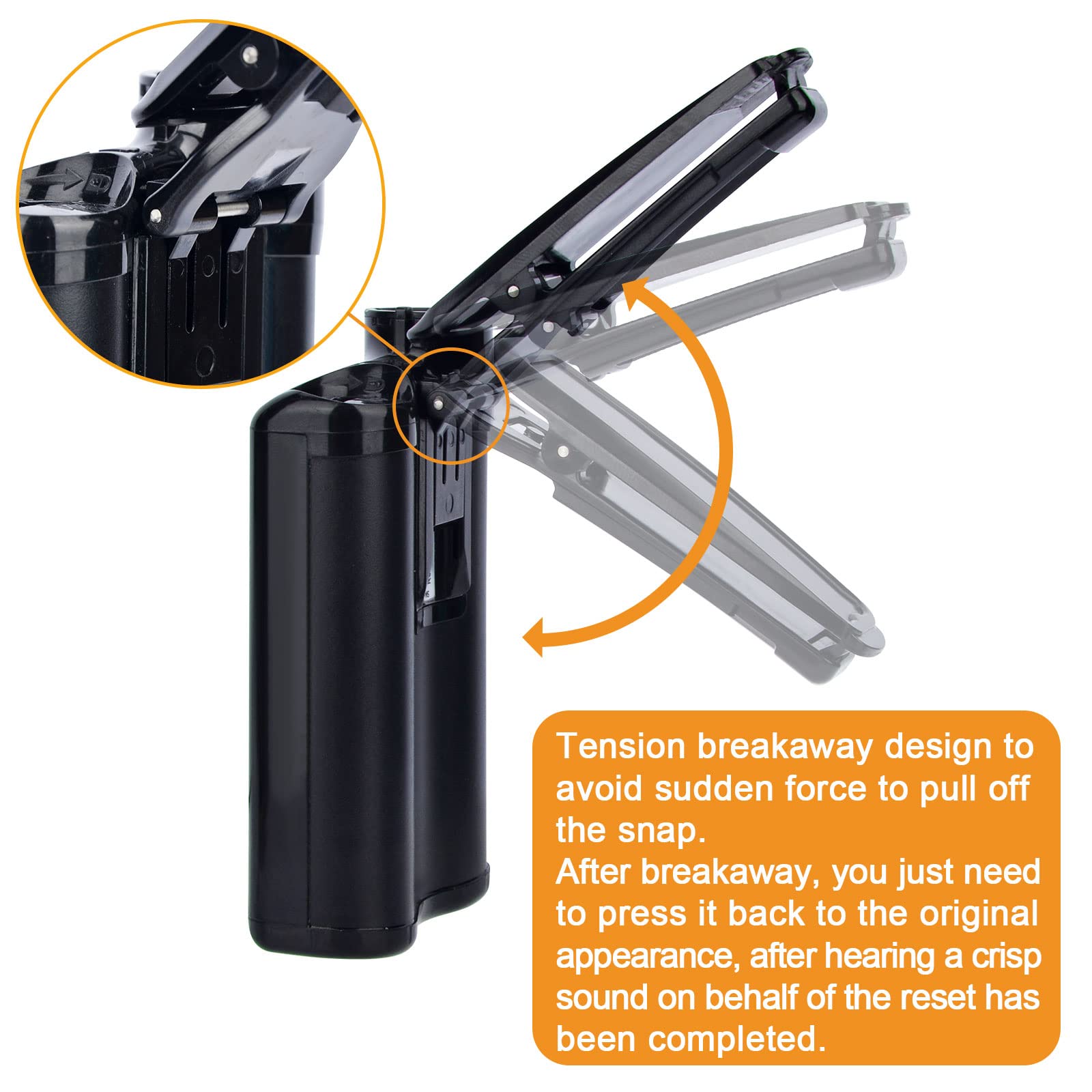 Healvaluefit insulin pump clip sturdy hinge with steel pins and ABS construction
