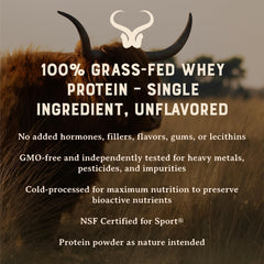 Heart & Soil whey concentrate bag back, nutrition facts visible.