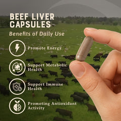 Label detail on Heart and Soil glass bottle highlighting premium nutrition