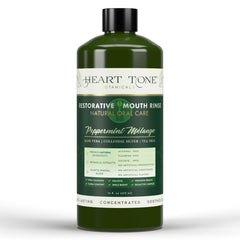 Heart Tone Botanicals Nano Silver Mouthwash bottle for fresh breath and natural care.