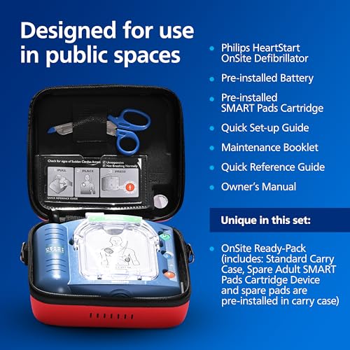 HeartStart OnSite carry case with pre installed pads for readiness