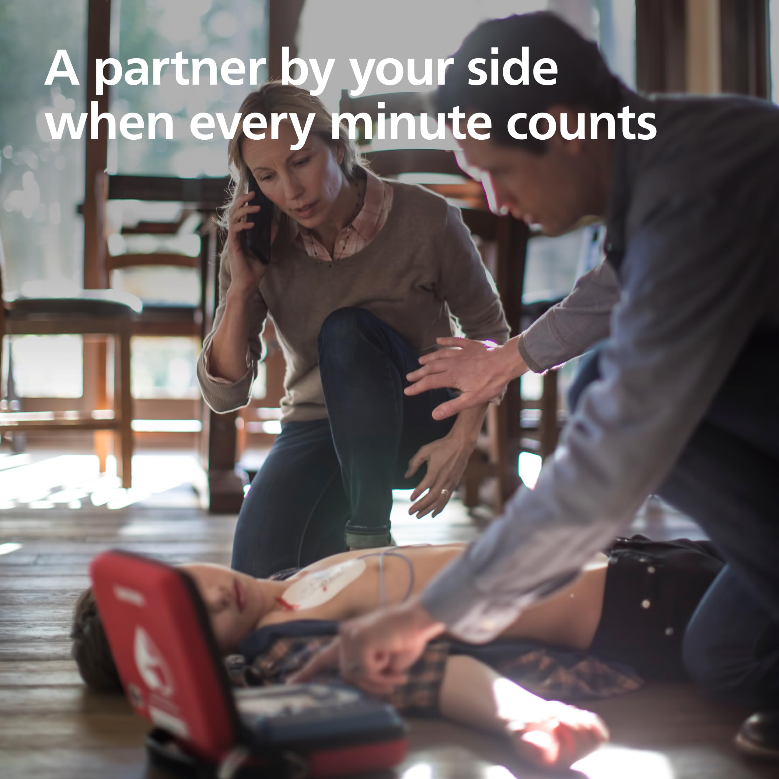 HeartStart quick shock feature aims for fast response when needed.