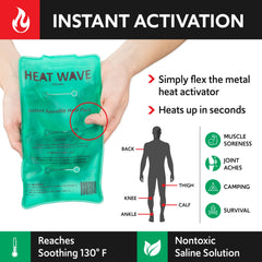 Heat Wave portable warmth for camping, hiking, and chilly evenings.