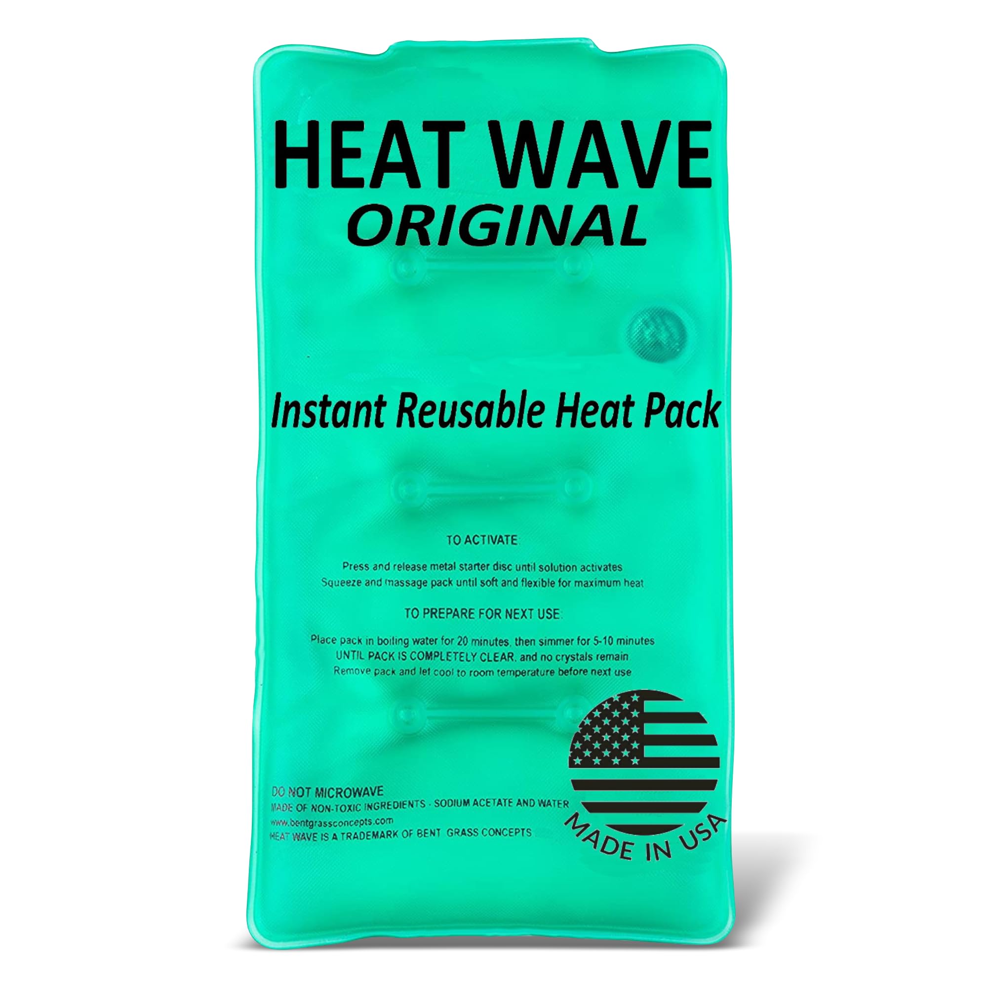 Heat Wave instant heat pack, medium 5x9 inches, ready for fast warmth.