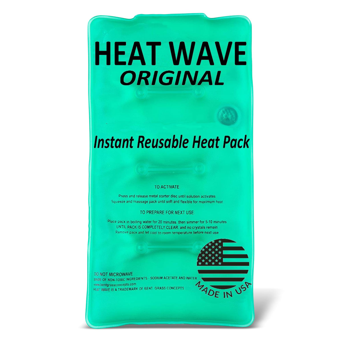Heat Wave instant heat pack, medium 5x9 inches, ready for fast warmth.