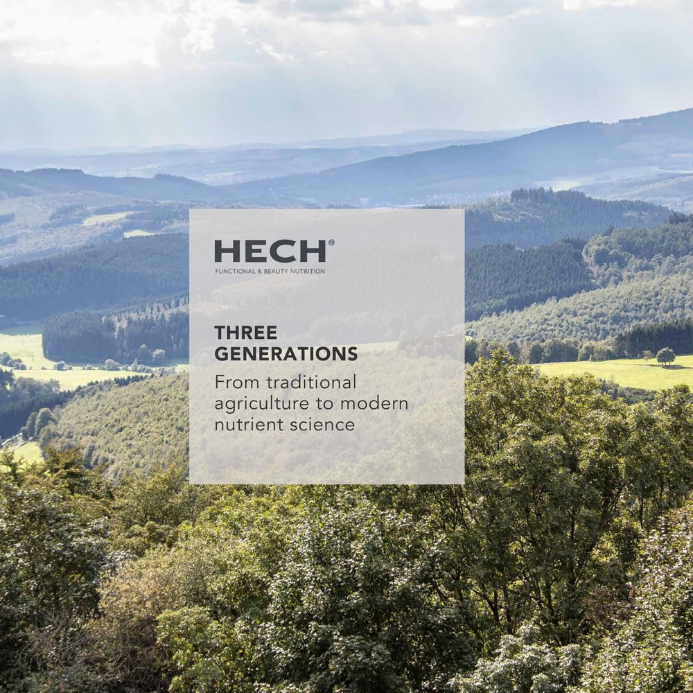 HECH Caviar capsules in hand suggesting a portable daily ritual