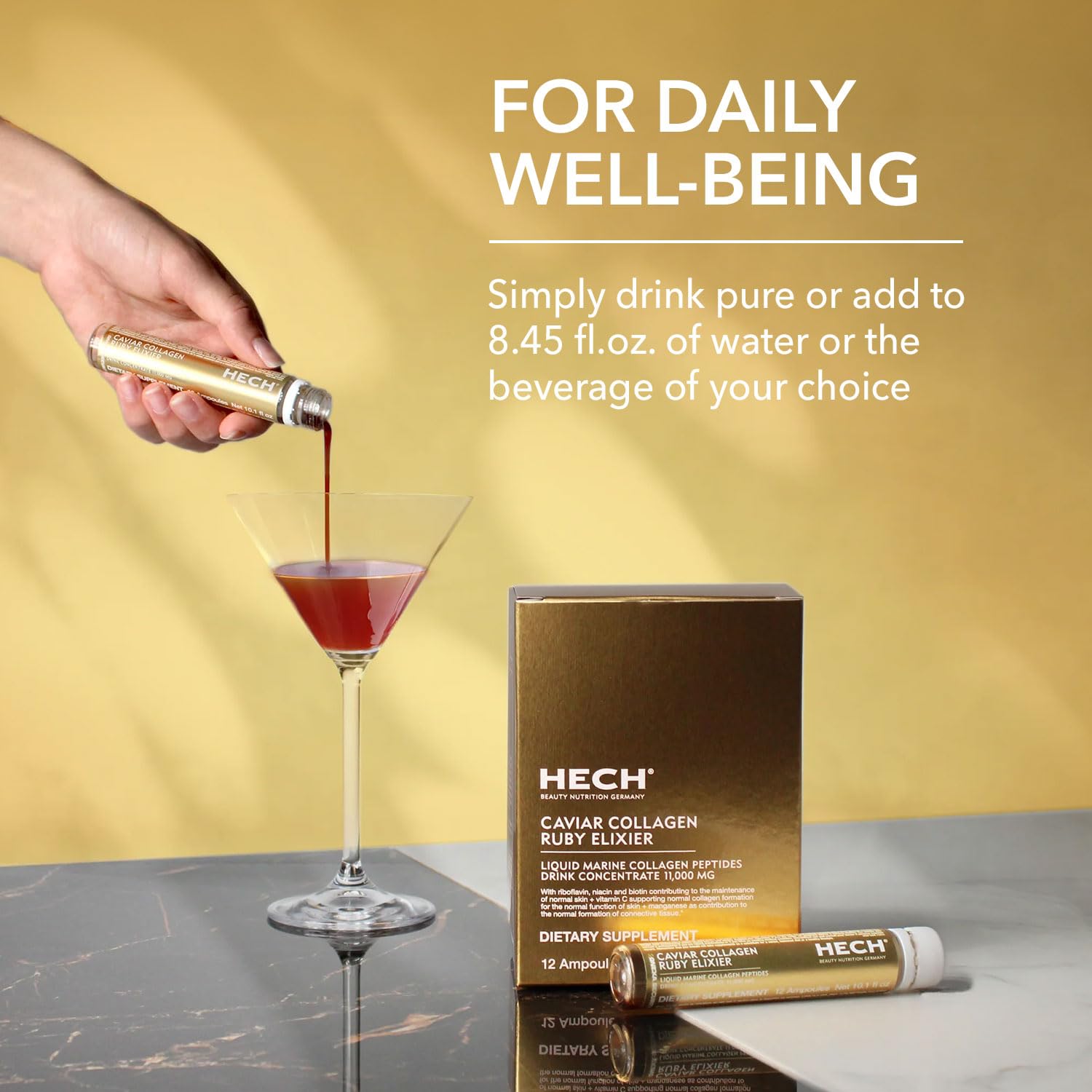HECH packaging box emphasizes German-made quality and recyclable materials