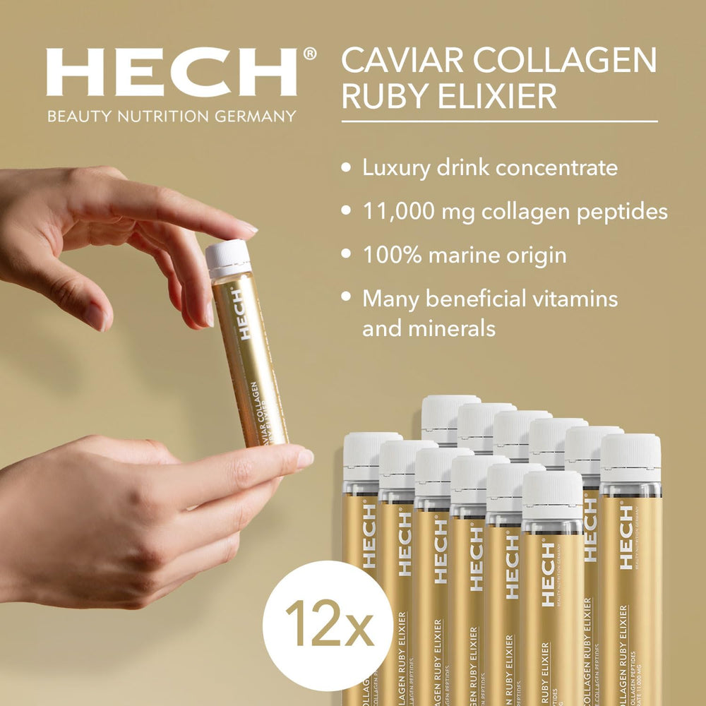 HECH Ruby Elixier glass mix highlighting rich antioxidant-rich formula