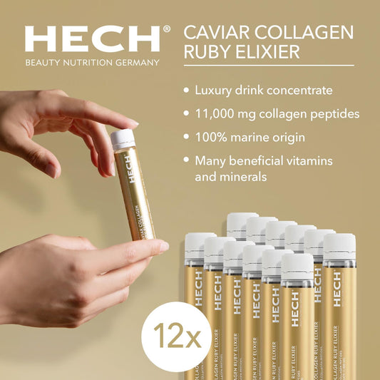 HECH Ruby Elixier glass mix highlighting rich antioxidant-rich formula