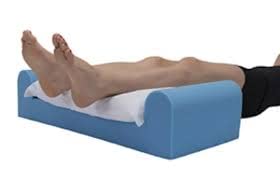 HeelZup heel elevating cushion foam supports the heel and leg for comfort