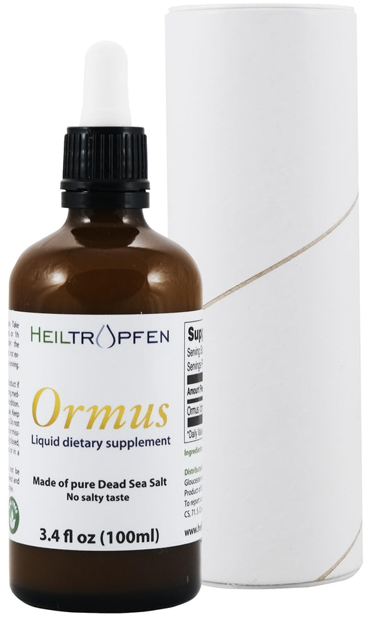 Heiltropfen Ormus bottle in amber glass preserves potency for daily use