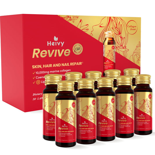 Heivy Liposomal Liquid Collagen bottle front view, ready for daily beauty support.