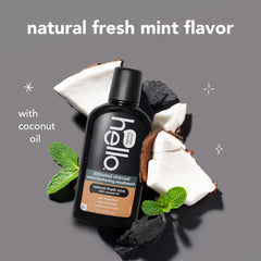 Hello alcohol-free mouthwash packaging shown for gentle rinsing without ethanol.