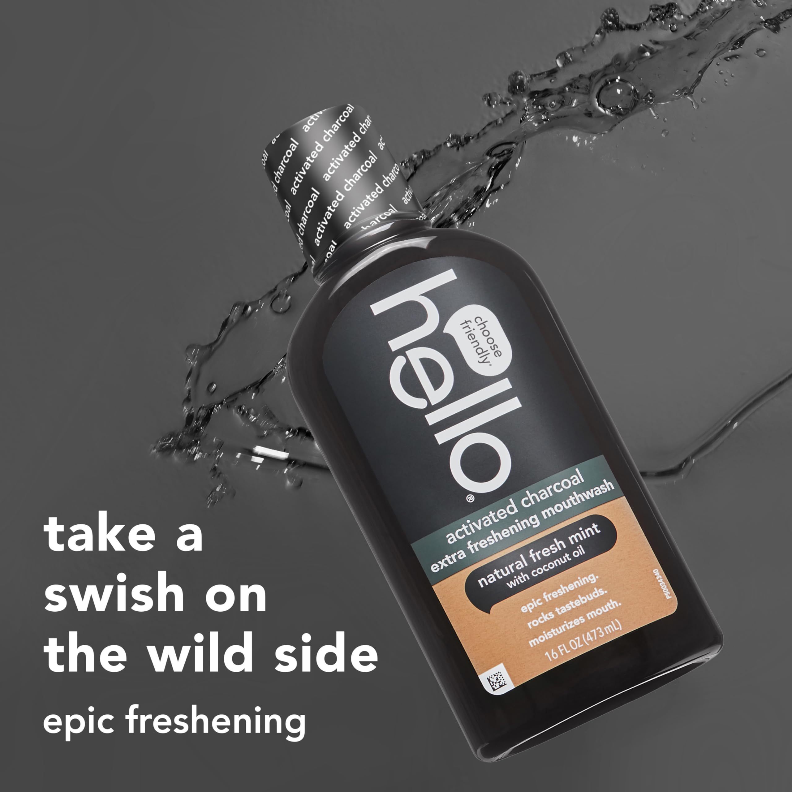 Hello vegan mouthwash with no artificial flavors or dyes for clean, cruelty-free care.