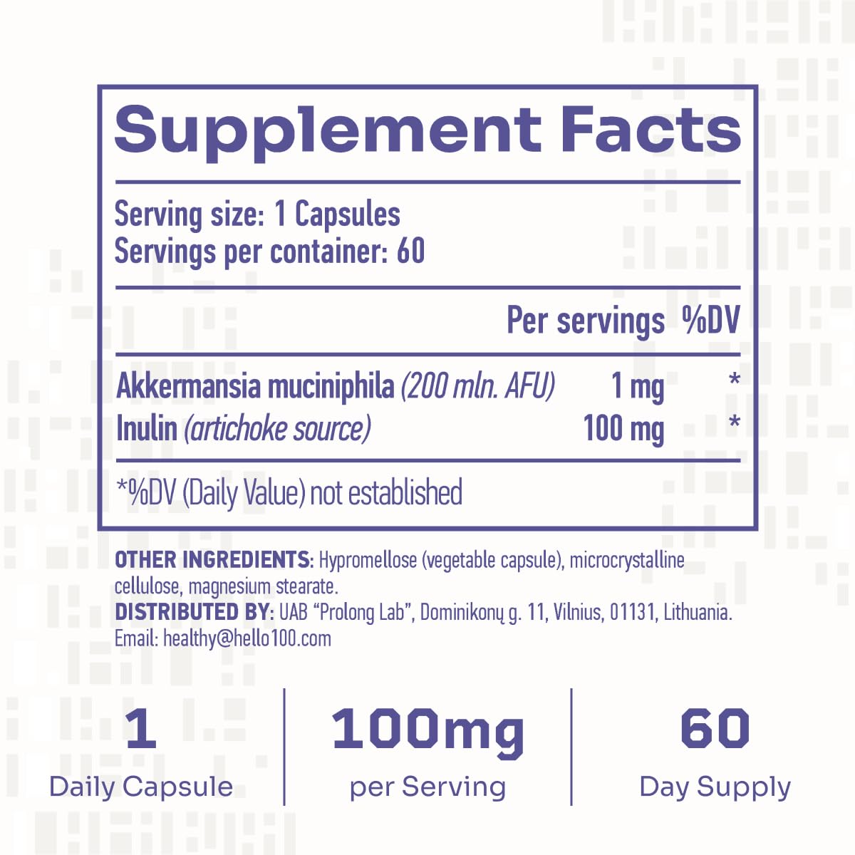 Hello100 appetite signals visual with artichoke inulin for improved digestive balance.
