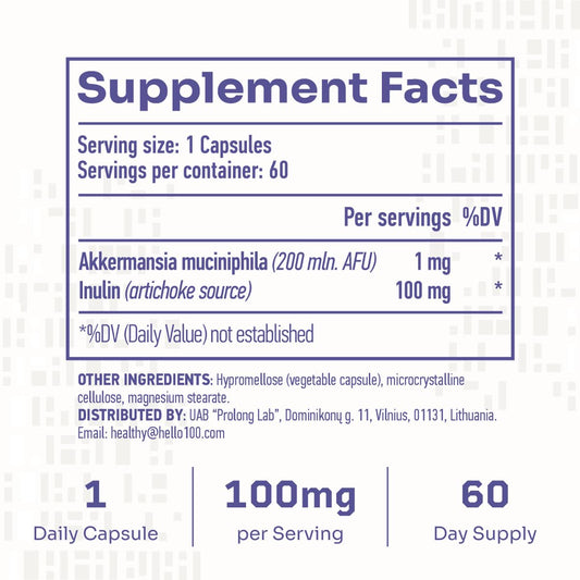 Hello100 appetite signals visual with artichoke inulin for improved digestive balance.
