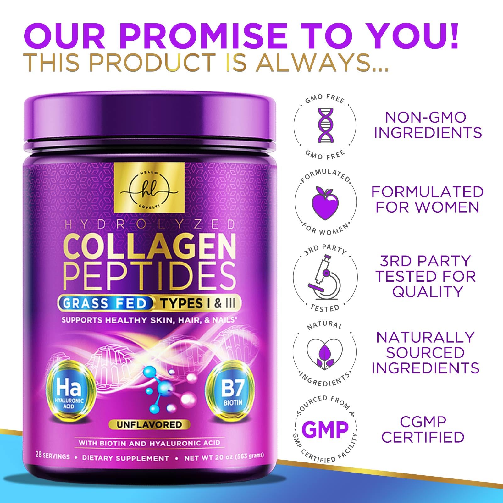 Hello Lovely Collagen Powder dissolving in coffee.