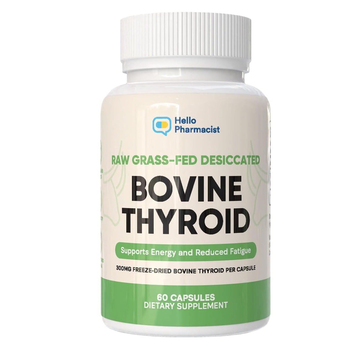 HelloPharmacist raw desiccated thyroid capsules for steady energy and balanced metabolism.