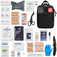 Heltrek Trauma Kit front view showing compact IFAK design for quick access.