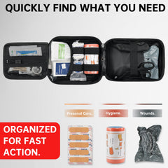 Heltrek Trauma Kit open panel demonstrates grab-and-go access for rapid response.