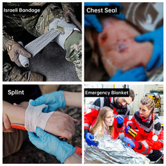Heltrek Trauma Kit splint and bandage to stabilize potential fractures.